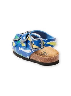Sandales Bleu Marine à Imprimé Requins Bébé Garçon -Dpam 21KK385CD0E 070 3