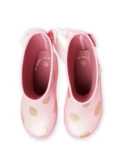Bottes De Pluie Roses à Pois Dorés Enfant Fille -Dpam 21XK3514D0C 321 4
