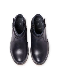 Boots Bleu Marine En Cuir Enfant Fille -Dpam 21XK3552D0D 070 4