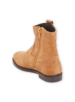 Bottines Montantes Cuir Camel Enfant Fille -Dpam 21XK3575D0D 804 3