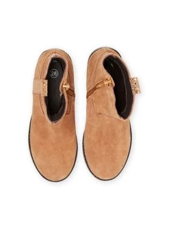 Bottines Montantes Cuir Camel Enfant Fille -Dpam 21XK3575D0D 804 4