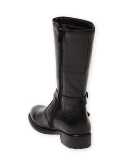 Bottes Cavalières Noires En Cuir Enfant Fille -Dpam 21XK3583D10 090 3
