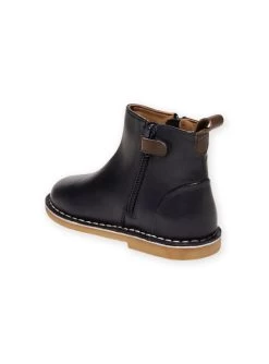Chelsea Boots Bleu Marine En Cuir Enfant Garçon -Dpam 21XK3671D0D 070 3