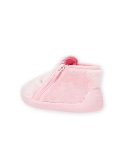 Chaussons Rose Clair En Fausse Fourrure Motifs Chat Bébé Fille -Dpam 21XK3722D0A 321 3