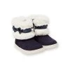 Bottes Bleu Marine En Suède Et Détails Fourrure Bébé Fille -Dpam 21XK3781D10 070 1
