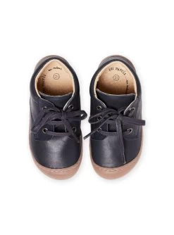 Botillons En Cuir Bleu Marine à Lacets Bébé Garçon -Dpam 21XK3851D0F 070 5