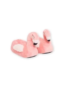 Pantoufles 3D Roses Flamands Roses Enfant Fille