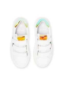 Baskets Blanches à Paillettes Multicolores Enfant Fille -Dpam 22KK3532D3F 000 4