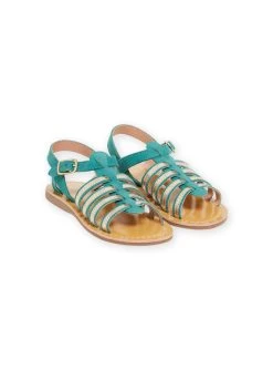Sandales Spartiates Turquoise Enfant Fille