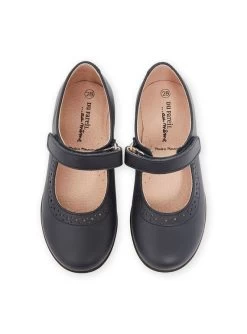 Babies à Bride En Cuir Lisse Bleu Marine -Dpam 22KK3551D13 070 4