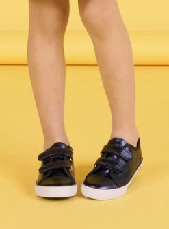 Tennis Bleu Marine Vernies Enfant Fille