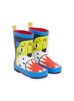 Bottes De Pluie Bleu Marine à Motif Tigre Enfant Garçon