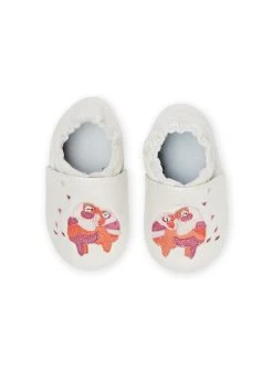 Chaussons Blancs à Motifs Oiseaux Bébé Fille -Dpam 22KK3721D3S 000 4