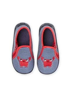 Bottillons Bleu Marine, Rouges Et Blancs à Motifs Crabes Bébé Garçon -Dpam 22KK3811D0A 070 4
