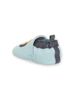 Chaussons Bleu Azur à Motifs Lion Et Lionne Bébé Garcon -Dpam 22KK3822D3S C201 3