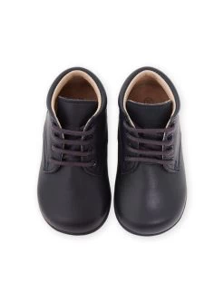 Bottillons Perforés En Cuir Lisse Bleu Marine -Dpam 22KK3851D0F 070 4