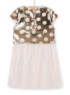 Robe Or Clair à Sequins Réversibles Enfant Fille -Dpam 22S901Q4ROB K008 3
