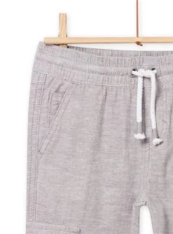 Pantalon Gris De Lin Enfant Garçon -Dpam 22S902T2BER J907 3