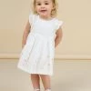 Robe écrue à Motifs Fleuris Bébé Fille