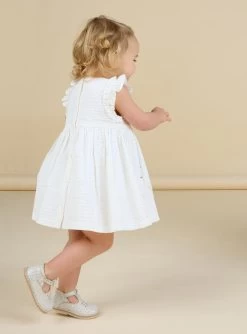 Robe écrue à Motifs Fleuris Bébé Fille -Dpam 22SG09Q2ROB 001 3