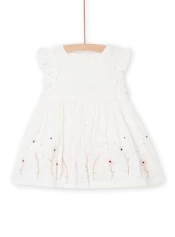 Robe écrue à Motifs Fleuris Bébé Fille -Dpam 22SG09Q2ROB 001 4