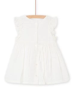 Robe écrue à Motifs Fleuris Bébé Fille -Dpam 22SG09Q2ROB 001 5
