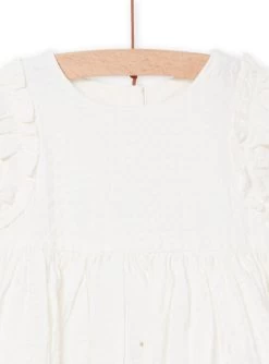 Robe écrue à Motifs Fleuris Bébé Fille -Dpam 22SG09Q2ROB 001 6