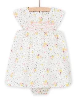 Robe écrue Et Bloomer Bébé Fille