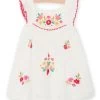 Robe écrue Broderies Fleuries Bébé Fille -Dpam 22SG09R2ROB 001 1