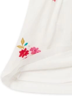 Robe écrue Broderies Fleuries Bébé Fille -Dpam 22SG09R2ROB 001 4