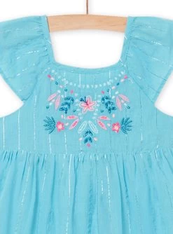 Robe Bleue Bébé Fille -Dpam 22SG09U1ROB 204 4