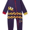 Surpyjama Bleu Marine à Rayures Et Motif Serpent Enfant Garçon
