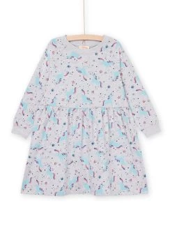 Robe En Molleton à Imprimé Licorne Et Fantaisie