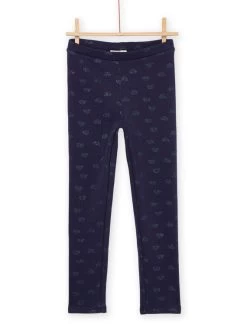 Legging à Imprimé Arc-en-ciel Bleu Marine