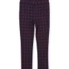 Pantalon Souple à Carreaux Bleu Et Rouge -Dpam 22W901D1PAN 070 1