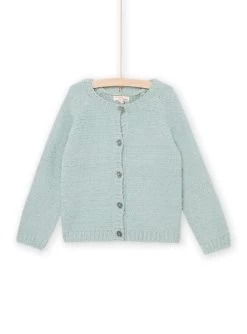 Cardigan Chenille Bleu