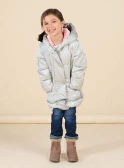 Doudoune à Capuche Argenté