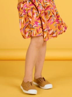 Jupe Fluide à Volants à Imprimé Feuille -Dpam 22W901N1JUP B107 2