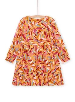 Robe Fluide à Volants Et Imprimé Feuille Multicolore -Dpam 22W901N1ROB B107 3