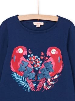 T-shirt Manches Longues à Animation Perroquets -Dpam 22W901O2TML C220 2