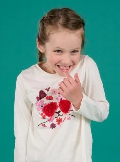 T-shirt à Manches Longues à Animation Chat