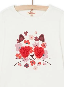 T-shirt à Manches Longues à Animation Chat -Dpam 22W901P2TML 001 3