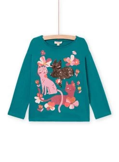 T-shirt Manches Longues Animation Chats