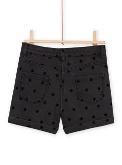 Short En Jean à Imprimé Pois En Flock -Dpam 22W901Q1SHO 941 5
