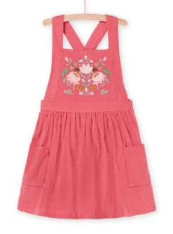 Robe Velours Volantée Brodée -Dpam 22W901Q2ROB D305 1 1