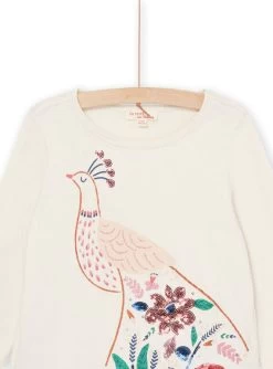 T-shirt à Manches Longues à Imprimé Paon -Dpam 22W901S4TML 003 3