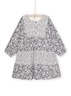 Robe à Manches Longues à Imprimé Fleuri