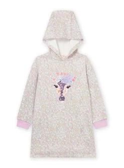 Robe à Capuche à Animation Girafe