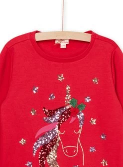 Sweat à Manches Longues à Motif Licorne De Noël -Dpam 22W901V1SWE F529 4
