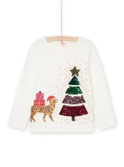 T-shirt De Noël Blanc -Dpam 22W901V1TML 001 3